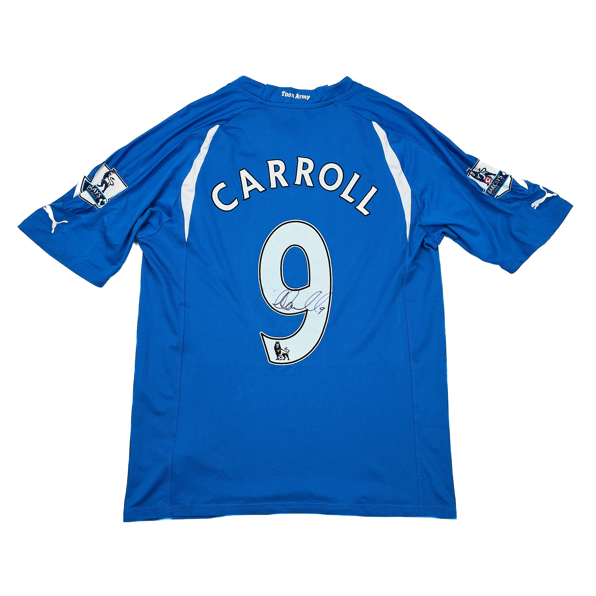 2010/11 Newcastle Carroll #9 *Match Issued + Signed* Away Shirt 