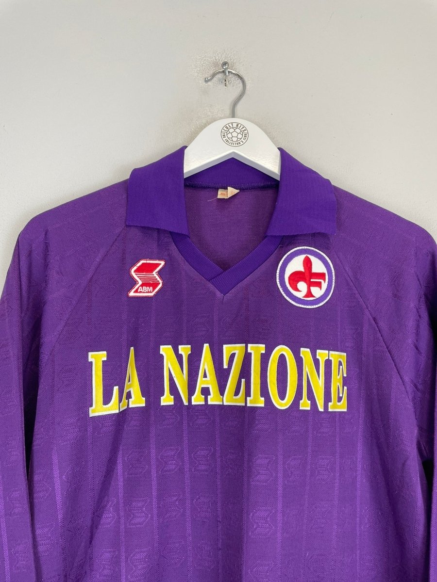1989/90 FIORENTINA 10 BAGGIO L/S HOME SHIRT (M) ABM - Cult Kits - Medium - Buy Vintage Football Shirts, Authentic Retro Football Shirts For Sale, Classic Football Shirts & Soccer Jersey