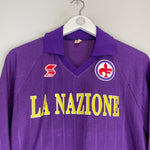 1989/90 FIORENTINA 10 BAGGIO L/S HOME SHIRT (M) ABM - Cult Kits - Medium - Buy Vintage Football Shirts, Authentic Retro Football Shirts For Sale, Classic Football Shirts & Soccer Jersey