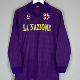 1989/90 FIORENTINA 10 BAGGIO L/S HOME SHIRT (M) ABM - Cult Kits - Medium - Buy Vintage Football Shirts, Authentic Retro Football Shirts For Sale, Classic Football Shirts & Soccer Jersey