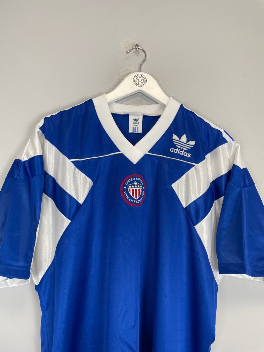 1990/92 USA AWAY SHIRT (L) ADIDAS - Cult Kits - Large - Buy Vintage Football Shirts, Authentic Retro Football Shirts For Sale, Classic Football Shirts & Soccer Jersey