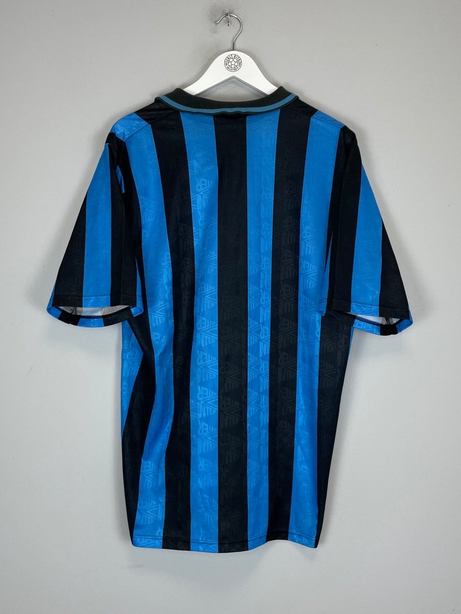 1991/92 INTER MILAN HOME SHIRT (XL) UMBRO - Cult Kits - XL - Buy Vintage Football Shirts, Authentic Retro Football Shirts For Sale, Classic Football Shirts & Soccer Jersey