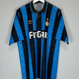 1991/92 INTER MILAN HOME SHIRT (XL) UMBRO - Cult Kits - XL - Buy Vintage Football Shirts, Authentic Retro Football Shirts For Sale, Classic Football Shirts & Soccer Jersey