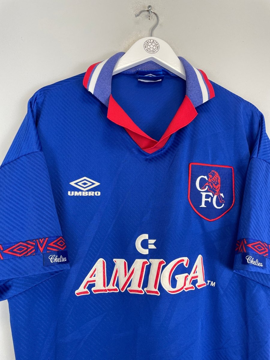 1993/94 CHELSEA HOME SHIRT (XL) UMBRO - Cult Kits - XL - Buy Vintage Football Shirts, Authentic Retro Football Shirts For Sale, Classic Football Shirts & Soccer Jersey