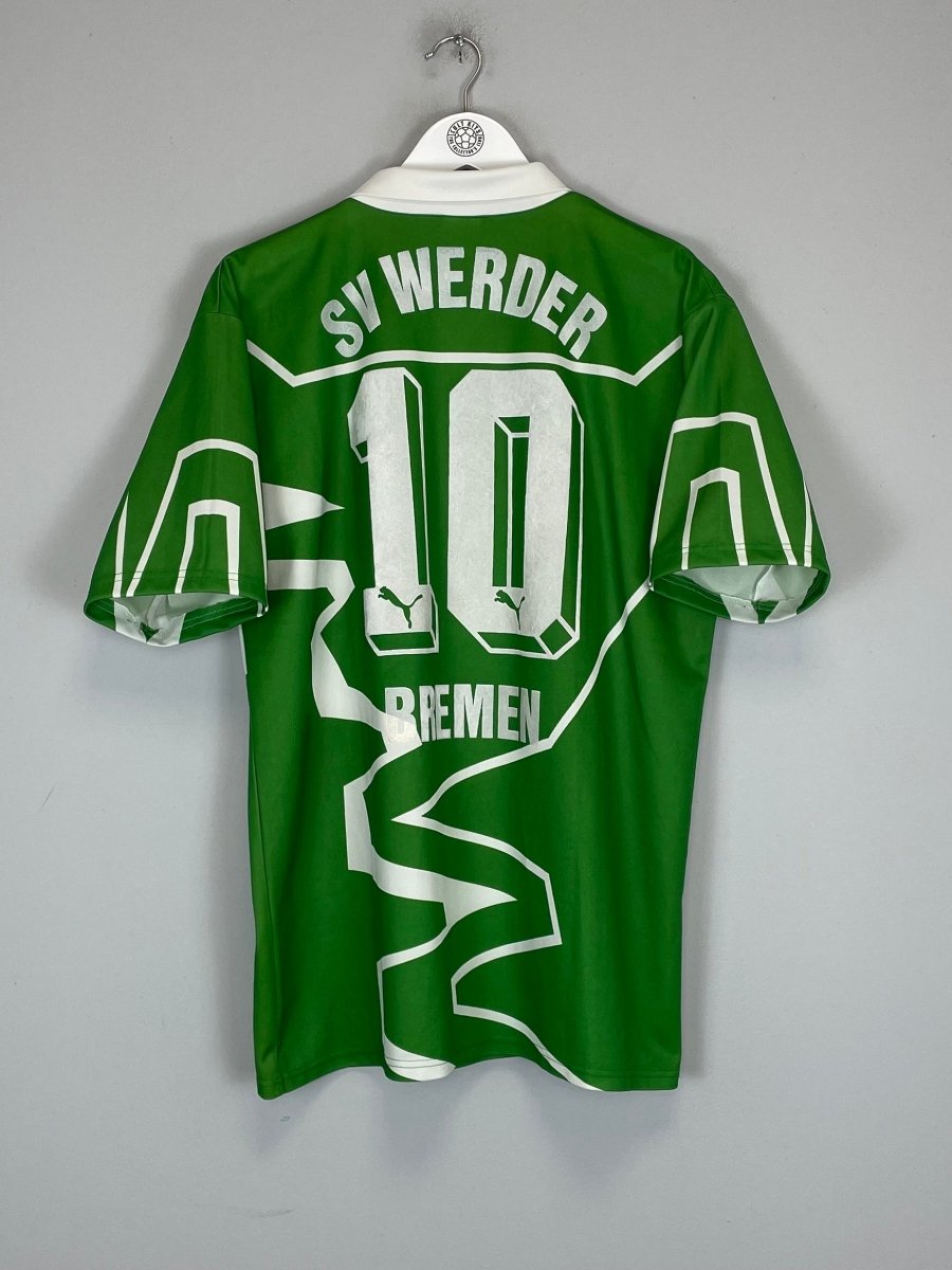 1993/94 WERDER BREMEN 10 AWAY SHIRT (L) PUMA - Cult Kits - Large - Buy Vintage Football Shirts, Authentic Retro Football Shirts For Sale, Classic Football Shirts & Soccer Jersey