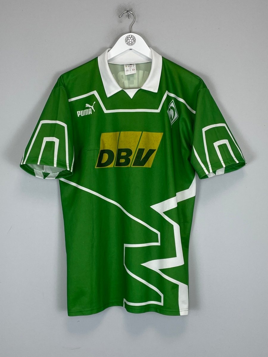 1993/94 WERDER BREMEN 10 AWAY SHIRT (L) PUMA - Cult Kits - Large - Buy Vintage Football Shirts, Authentic Retro Football Shirts For Sale, Classic Football Shirts & Soccer Jersey