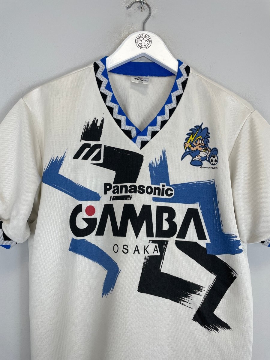 1993/95 GAMBA OSAKA TRAINING SHIRT (L) MIZUNO - Cult Kits - Large - Buy Vintage Football Shirts, Authentic Retro Football Shirts For Sale, Classic Football Shirts & Soccer Jersey