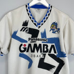 1993/95 GAMBA OSAKA TRAINING SHIRT (L) MIZUNO - Cult Kits - Large - Buy Vintage Football Shirts, Authentic Retro Football Shirts For Sale, Classic Football Shirts & Soccer Jersey