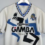 1993/95 GAMBA OSAKA TRAINING SHIRT (L) MIZUNO - Cult Kits - Large - Buy Vintage Football Shirts, Authentic Retro Football Shirts For Sale, Classic Football Shirts & Soccer Jersey