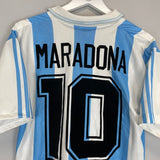 1994/95 ARGENTINA MARADONA 10 HOME SHIRT (M) ADIDAS - Cult Kits - Medium - Buy Vintage Football Shirts, Authentic Retro Football Shirts For Sale, Classic Football Shirts & Soccer Jersey