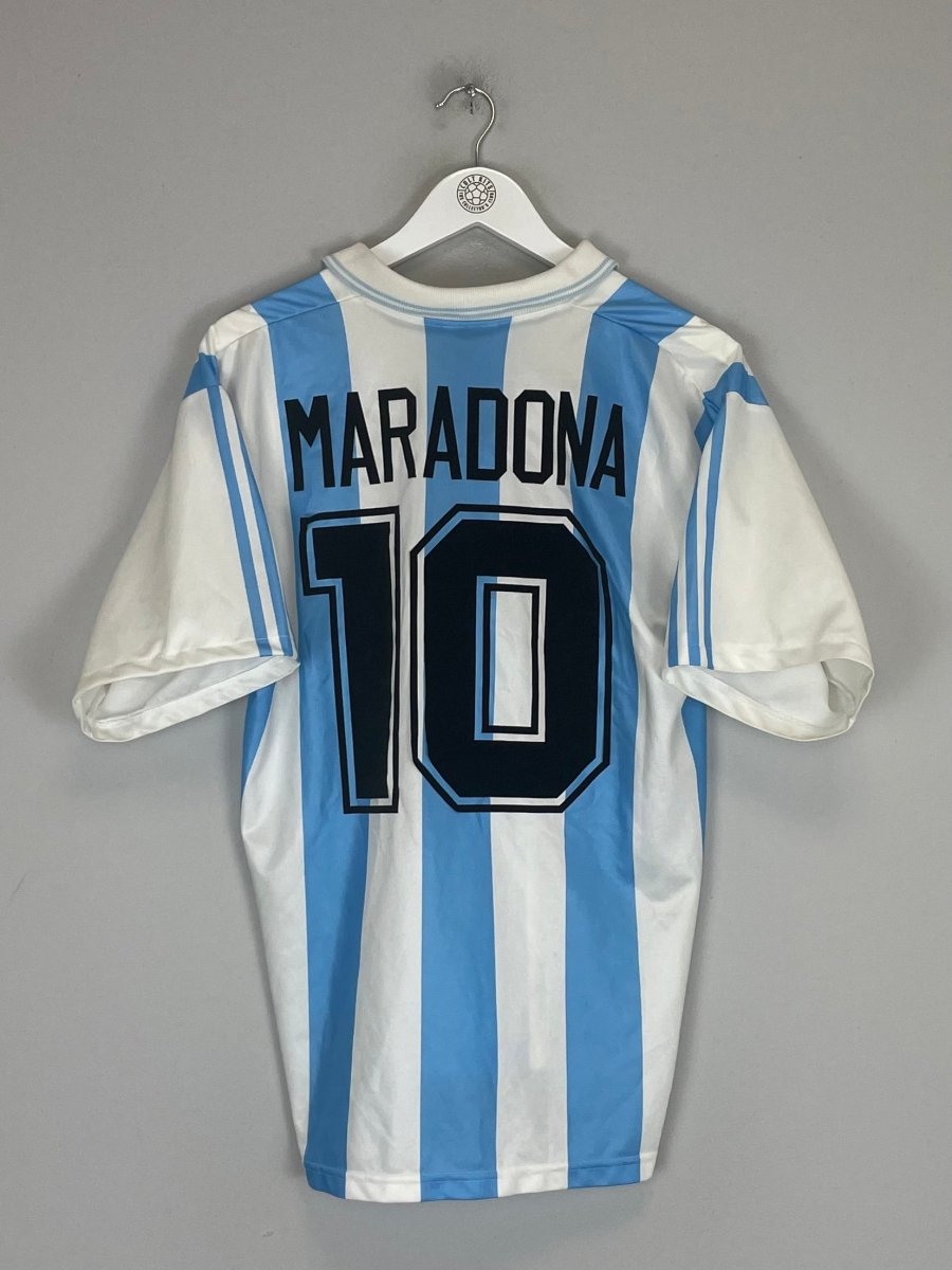 1994/95 ARGENTINA MARADONA 10 HOME SHIRT (M) ADIDAS - Cult Kits - Medium - Buy Vintage Football Shirts, Authentic Retro Football Shirts For Sale, Classic Football Shirts & Soccer Jersey
