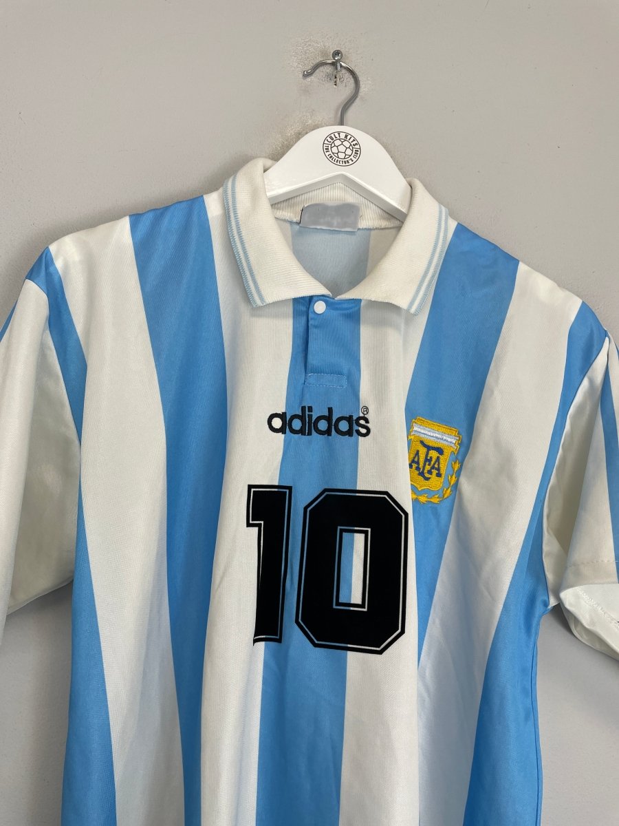 1994/95 ARGENTINA MARADONA 10 HOME SHIRT (M) ADIDAS - Cult Kits - Medium - Buy Vintage Football Shirts, Authentic Retro Football Shirts For Sale, Classic Football Shirts & Soccer Jersey