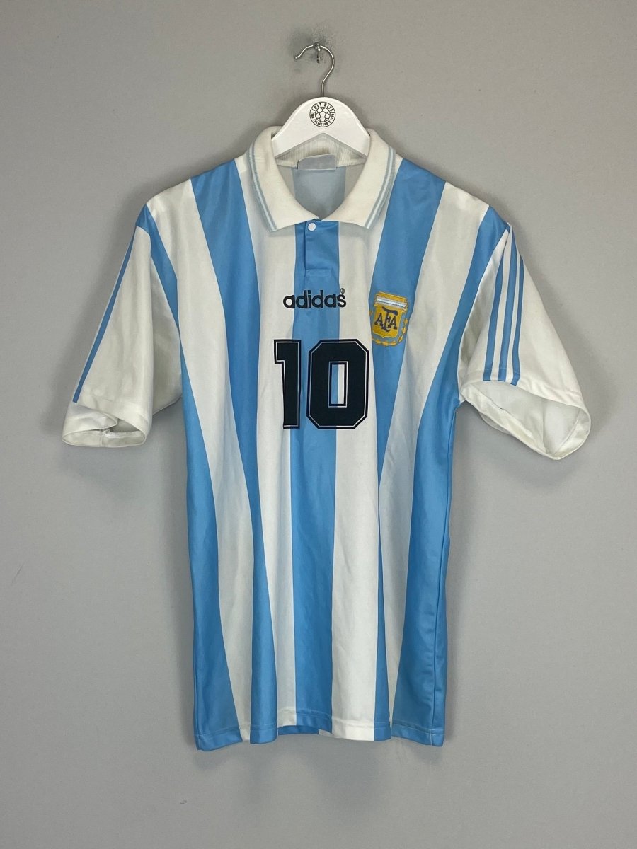 1994/95 ARGENTINA MARADONA 10 HOME SHIRT (M) ADIDAS - Cult Kits - Medium - Buy Vintage Football Shirts, Authentic Retro Football Shirts For Sale, Classic Football Shirts & Soccer Jersey