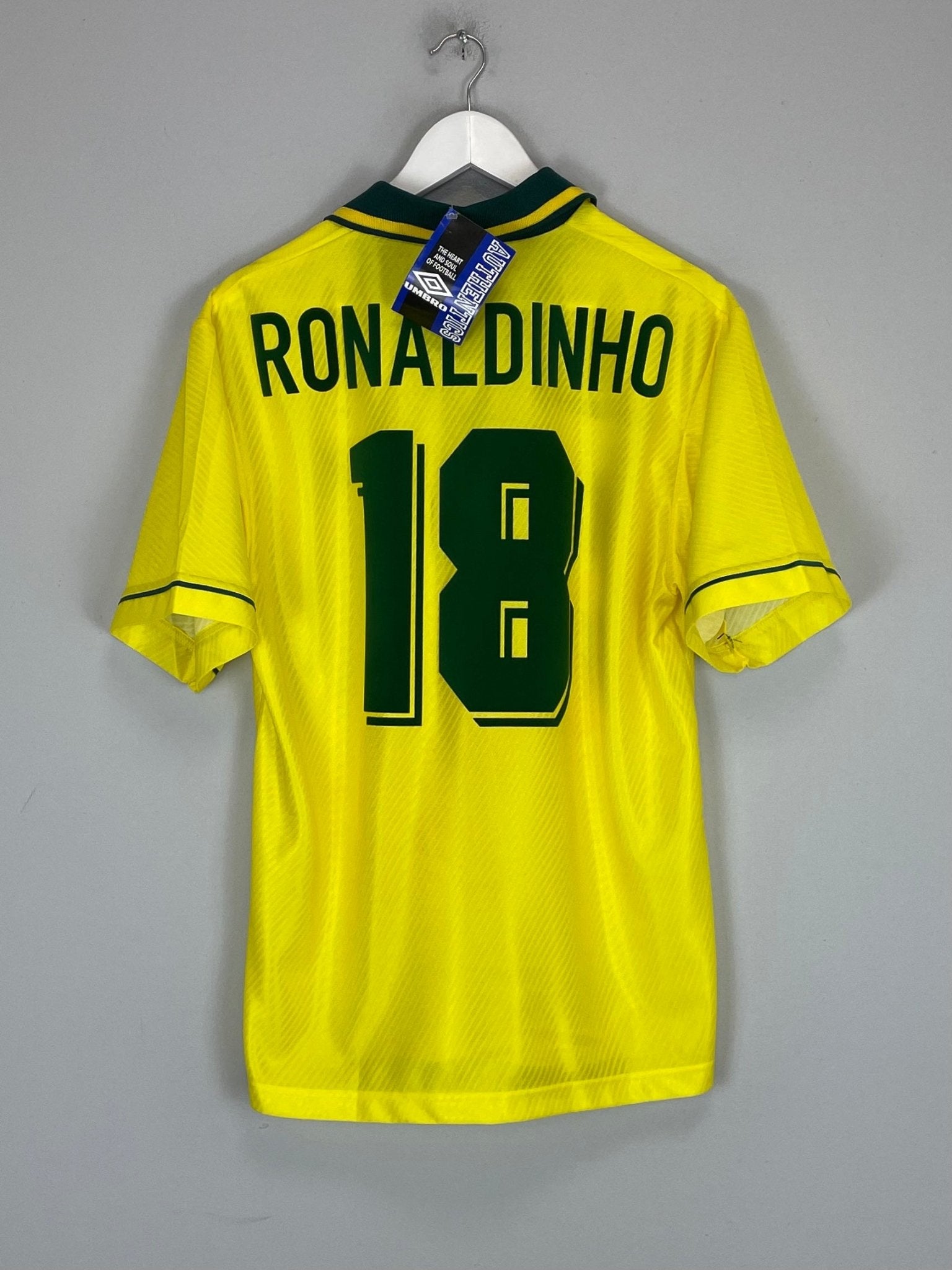 1994/95 BRAZIL RONALDINHO #18 *BNWT* HOME SHIRT (M) UMBRO – Cult Kits