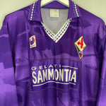 1994/95 FIORENTINA L/S HOME SHIRT (XL) UHLSPORT - Cult Kits - XL - Buy Vintage Football Shirts, Authentic Retro Football Shirts For Sale, Classic Football Shirts & Soccer Jersey