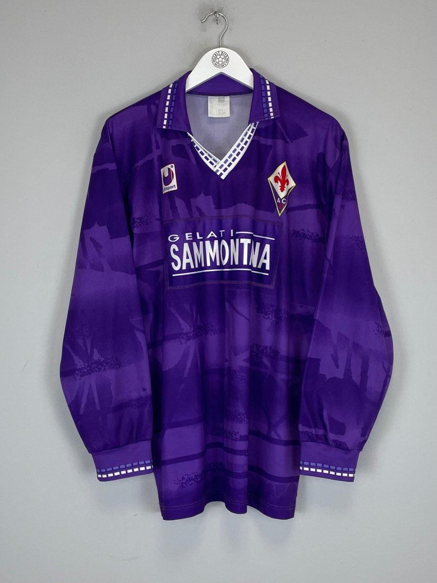 1994/95 FIORENTINA L/S HOME SHIRT (XL) UHLSPORT - Cult Kits - XL - Buy Vintage Football Shirts, Authentic Retro Football Shirts For Sale, Classic Football Shirts & Soccer Jersey