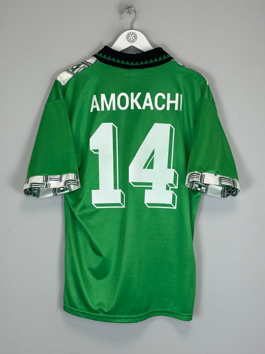 1994/95 NIGERIA AMOKACHI 14 HOME SHIRT (L) ADIDAS - Cult Kits - Large - Buy Vintage Football Shirts, Authentic Retro Football Shirts For Sale, Classic Football Shirts & Soccer Jersey