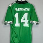 1994/95 NIGERIA AMOKACHI 14 HOME SHIRT (L) ADIDAS - Cult Kits - Large - Buy Vintage Football Shirts, Authentic Retro Football Shirts For Sale, Classic Football Shirts & Soccer Jersey