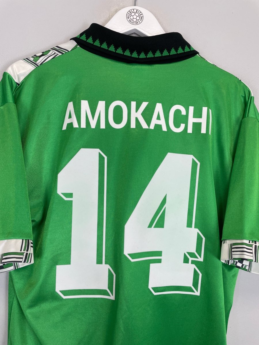 1994/95 NIGERIA AMOKACHI 14 HOME SHIRT (L) ADIDAS - Cult Kits - Large - Buy Vintage Football Shirts, Authentic Retro Football Shirts For Sale, Classic Football Shirts & Soccer Jersey