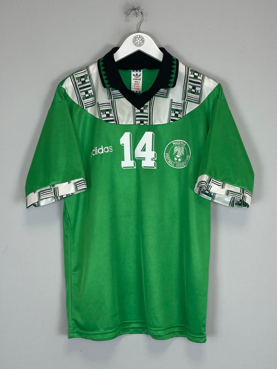 1994/95 NIGERIA AMOKACHI 14 HOME SHIRT (L) ADIDAS - Cult Kits - Large - Buy Vintage Football Shirts, Authentic Retro Football Shirts For Sale, Classic Football Shirts & Soccer Jersey
