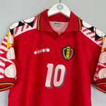 1994/96 BELGIUM SCIFO 10 HOME SHIRT (M) DIADORA - Cult Kits - Medium - Buy Vintage Football Shirts, Authentic Retro Football Shirts For Sale, Classic Football Shirts & Soccer Jersey
