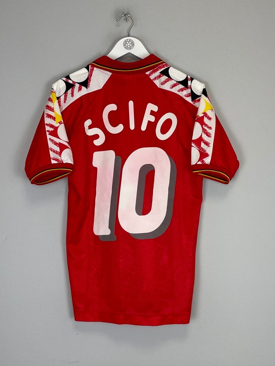 1994/96 BELGIUM SCIFO 10 HOME SHIRT (M) DIADORA - Cult Kits - Medium - Buy Vintage Football Shirts, Authentic Retro Football Shirts For Sale, Classic Football Shirts & Soccer Jersey