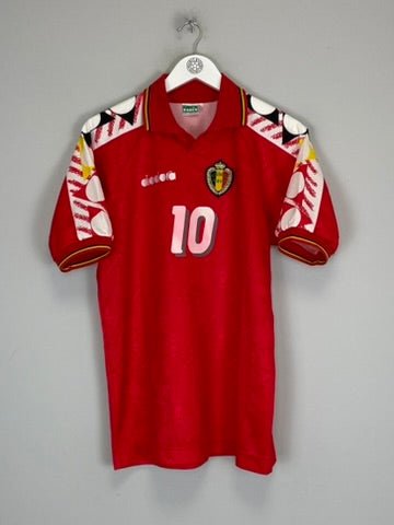 1994/96 BELGIUM SCIFO 10 HOME SHIRT (M) DIADORA - Cult Kits - Medium - Buy Vintage Football Shirts, Authentic Retro Football Shirts For Sale, Classic Football Shirts & Soccer Jersey