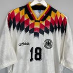 1994/96 GERMANY KLINSMANN 18 HOME SHIRT (XL) ADIDAS - Cult Kits - XL - Buy Vintage Football Shirts, Authentic Retro Football Shirts For Sale, Classic Football Shirts & Soccer Jersey