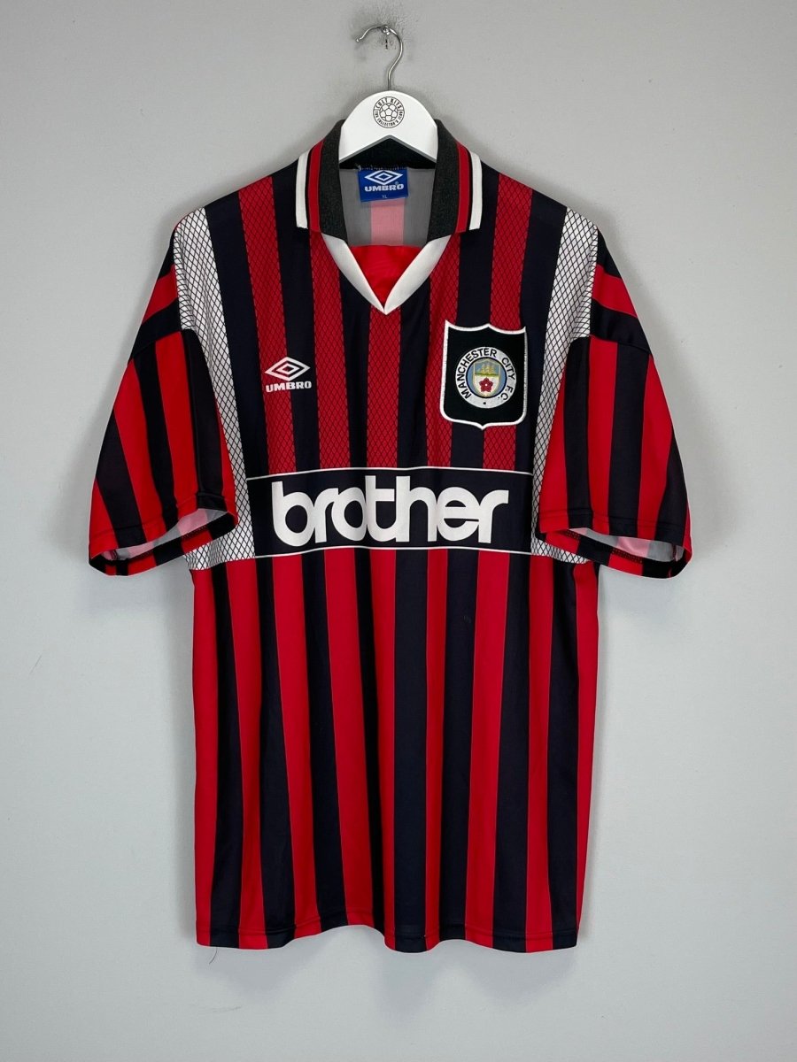 1994/96 MANCHESTER CITY AWAY SHIRT (XL) UMBRO - Cult Kits - XL - Buy Vintage Football Shirts, Authentic Retro Football Shirts For Sale, Classic Football Shirts & Soccer Jersey