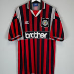 1994/96 MANCHESTER CITY AWAY SHIRT (XL) UMBRO - Cult Kits - XL - Buy Vintage Football Shirts, Authentic Retro Football Shirts For Sale, Classic Football Shirts & Soccer Jersey
