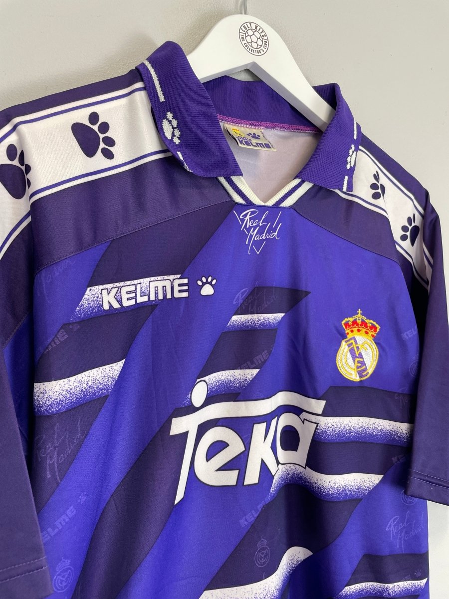 1994/96 REAL MADRID AWAY SHIRT (XL) KELME - Cult Kits - XL - Buy Vintage Football Shirts, Authentic Retro Football Shirts For Sale, Classic Football Shirts & Soccer Jersey