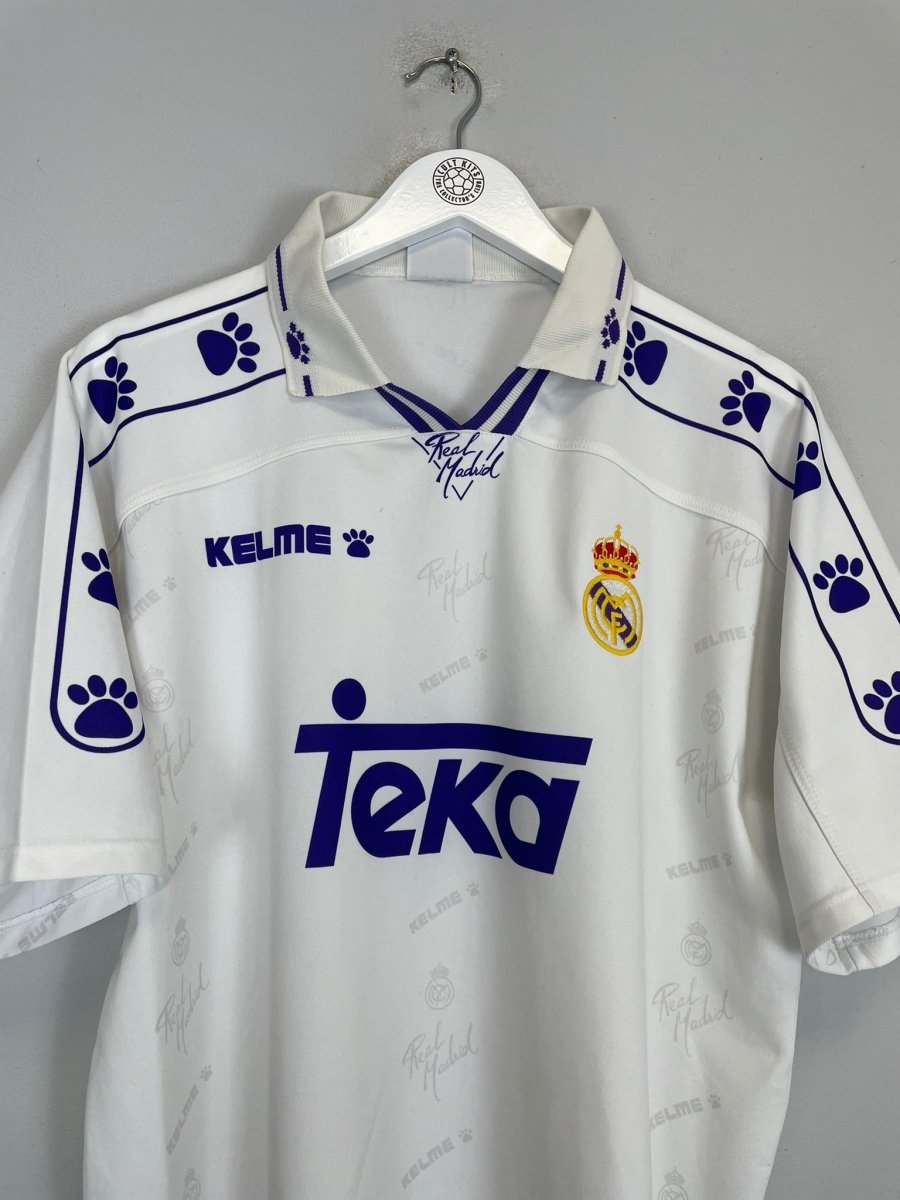 1994/96 REAL MADRID HOME SHIRT (L) KELME - Cult Kits - Large - Buy Vintage Football Shirts, Authentic Retro Football Shirts For Sale, Classic Football Shirts & Soccer Jersey