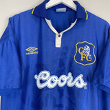 1995/96 CHELSEA HOME SHIRT (XL) UMBRO - Cult Kits - XL - Buy Vintage Football Shirts, Authentic Retro Football Shirts For Sale, Classic Football Shirts & Soccer Jersey