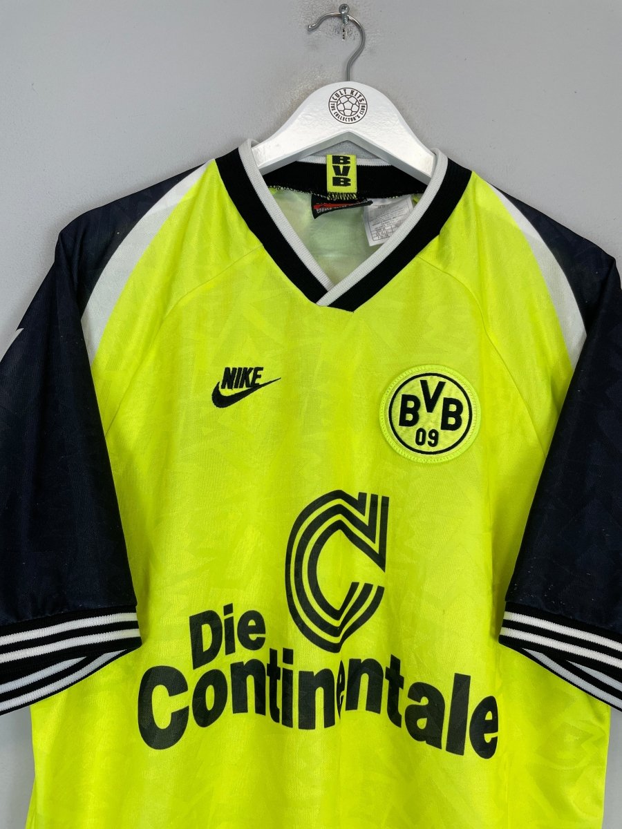 1995/96 DORTMUND HOME SHIRT (XL) NIKE - Cult Kits - XL - Buy Vintage Football Shirts, Authentic Retro Football Shirts For Sale, Classic Football Shirts & Soccer Jersey