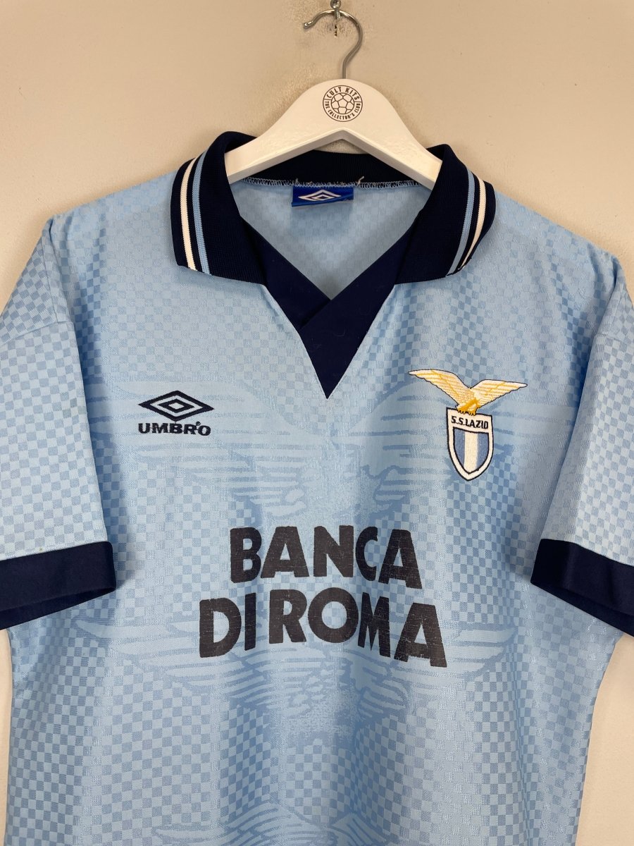 1995/96 LAZIO HOME SHIRT (M) UMBRO - Cult Kits - Medium - Buy Vintage Football Shirts, Authentic Retro Football Shirts For Sale, Classic Football Shirts & Soccer Jersey