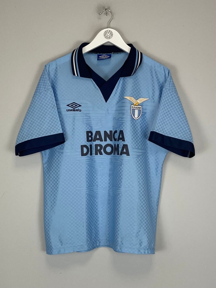 1995/96 LAZIO HOME SHIRT (M) UMBRO - Cult Kits - Medium - Buy Vintage Football Shirts, Authentic Retro Football Shirts For Sale, Classic Football Shirts & Soccer Jersey
