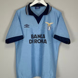 1995/96 LAZIO HOME SHIRT (M) UMBRO - Cult Kits - Medium - Buy Vintage Football Shirts, Authentic Retro Football Shirts For Sale, Classic Football Shirts & Soccer Jersey