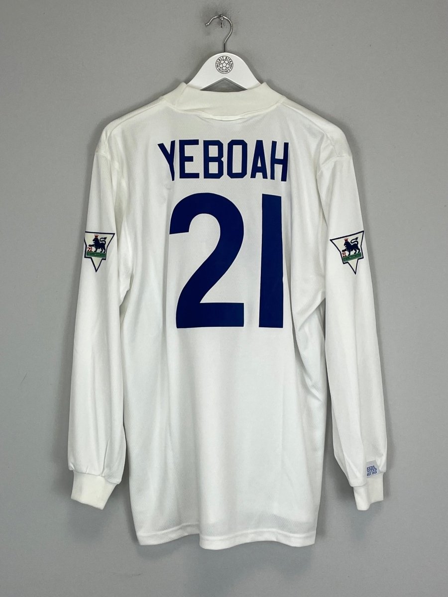 1995/96 LEEDS UNITED YEBOAH 21 L/S HOME SHIRT (L) ASICS - Cult Kits - Large - Buy Vintage Football Shirts, Authentic Retro Football Shirts For Sale, Classic Football Shirts & Soccer Jersey