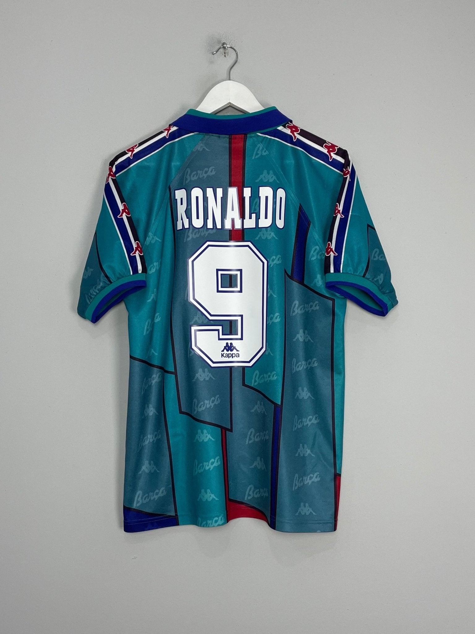 1995/97 BARCELONA RONALDO #9 AWAY SHIRT (S) KAPPA – Cult Kits