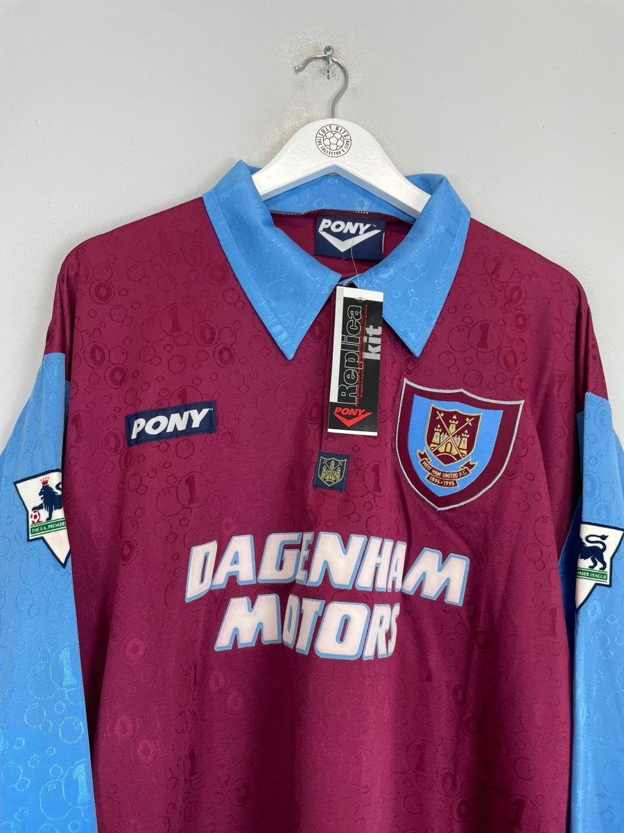 1995/97 WEST HAM DUMITRESCU 18 *BNWT* HOME SHIRT (L) PONY - Cult Kits - Large - Buy Vintage Football Shirts, Authentic Retro Football Shirts For Sale, Classic Football Shirts & Soccer Jersey