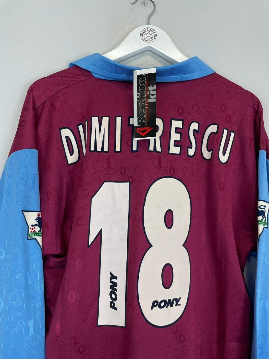 1995/97 WEST HAM DUMITRESCU 18 *BNWT* HOME SHIRT (L) PONY - Cult Kits - Large - Buy Vintage Football Shirts, Authentic Retro Football Shirts For Sale, Classic Football Shirts & Soccer Jersey
