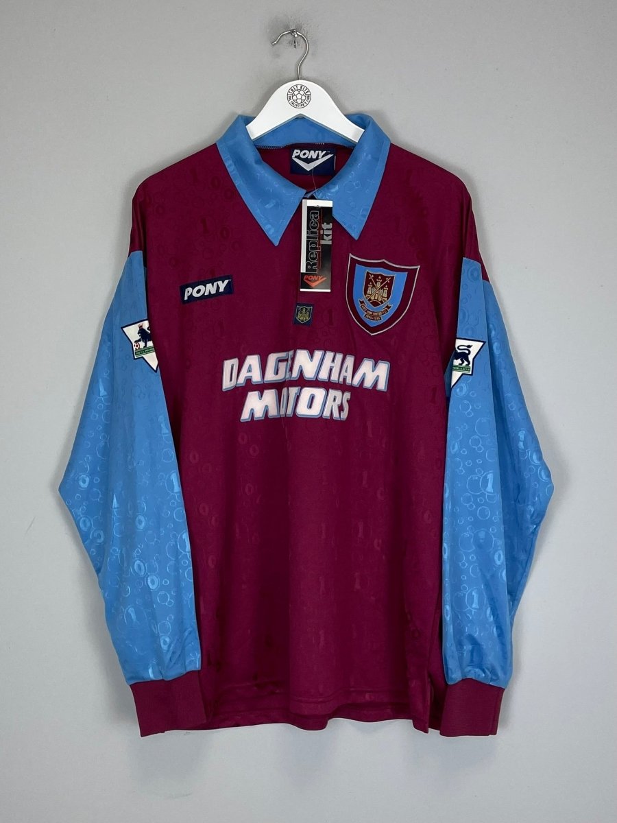 1995/97 WEST HAM DUMITRESCU 18 *BNWT* HOME SHIRT (L) PONY - Cult Kits - Large - Buy Vintage Football Shirts, Authentic Retro Football Shirts For Sale, Classic Football Shirts & Soccer Jersey