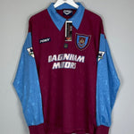 1995/97 WEST HAM DUMITRESCU 18 *BNWT* HOME SHIRT (L) PONY - Cult Kits - Large - Buy Vintage Football Shirts, Authentic Retro Football Shirts For Sale, Classic Football Shirts & Soccer Jersey