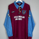 1995/97 WEST HAM DUMITRESCU 18 *BNWT* HOME SHIRT (L) PONY - Cult Kits - Large - Buy Vintage Football Shirts, Authentic Retro Football Shirts For Sale, Classic Football Shirts & Soccer Jersey