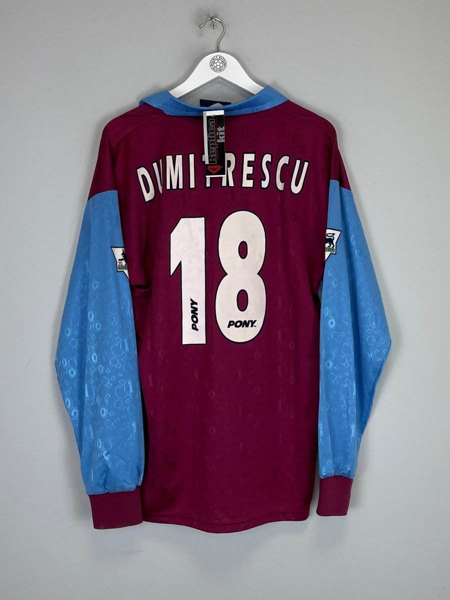 1995/97 WEST HAM DUMITRESCU 18 *BNWT* HOME SHIRT (L) PONY - Cult Kits - Large - Buy Vintage Football Shirts, Authentic Retro Football Shirts For Sale, Classic Football Shirts & Soccer Jersey