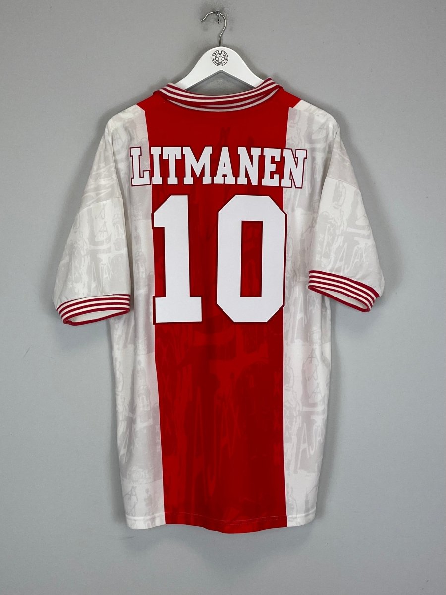 1996/97 AJAX LITMANEN 10 HOME SHIRT (XL) UMBRO - Cult Kits - XL - Buy Vintage Football Shirts, Authentic Retro Football Shirts For Sale, Classic Football Shirts & Soccer Jersey