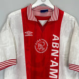 1996/97 AJAX LITMANEN 10 HOME SHIRT (XL) UMBRO - Cult Kits - XL - Buy Vintage Football Shirts, Authentic Retro Football Shirts For Sale, Classic Football Shirts & Soccer Jersey