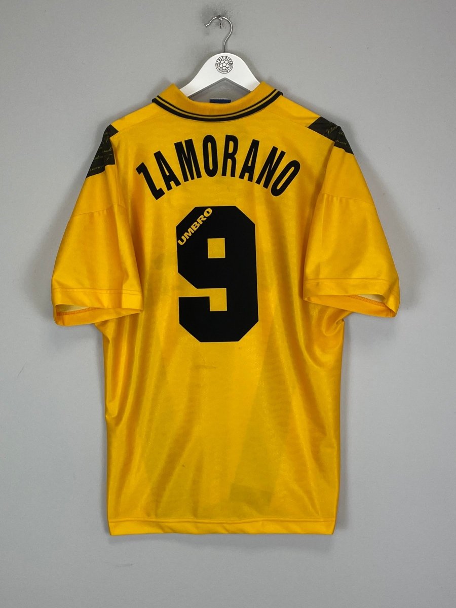 1996/97 INTER MILAN ZAMORANO 9 AWAY SHIRT (L) UMBRO - Cult Kits - Large - Buy Vintage Football Shirts, Authentic Retro Football Shirts For Sale, Classic Football Shirts & Soccer Jersey