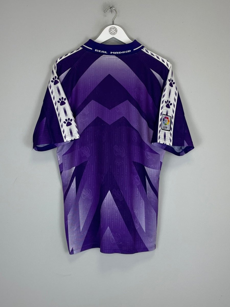 1996/97 REAL MADRID AWAY SHIRT (L) KELME - Cult Kits - Large - Buy Vintage Football Shirts, Authentic Retro Football Shirts For Sale, Classic Football Shirts & Soccer Jersey