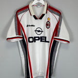 1997/98 AC MILAN AWAY SHIRT (M) LOTTO - Cult Kits - Medium - Buy Vintage Football Shirts, Authentic Retro Football Shirts For Sale, Classic Football Shirts & Soccer Jersey